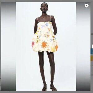 Zara printed bubble dress